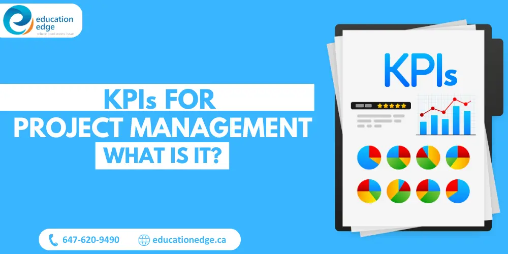 Key Performance Indicators (KPIs) for project management, showing charts and graphs representing metrics.