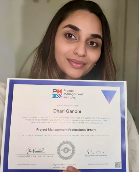 Dhari Gandhi PMP Jan 2025